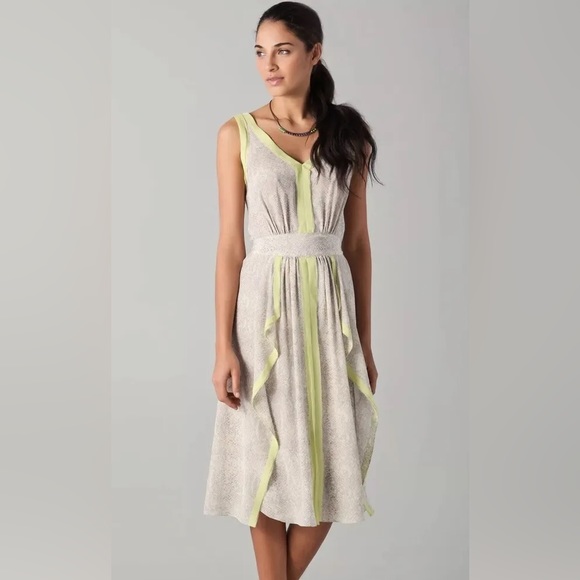 LIKE NEW Rebecca Taylor Silk Midi Dress - Size 2 - Picture 1 of 4